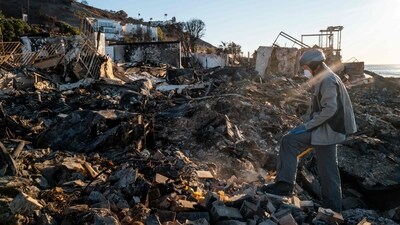 The blazes are expected to rank among the costliest in modern US history. As of early Monday, the Eaton fire was 33% contained and the Palisades blaze was 14% contained. (Getty Images via AFP) The blazes are expected to rank among the costliest in modern US history. As of early Monday, the Eaton fire was 33% contained and the Palisades blaze was 14% contained. (Getty Images via AFP)
