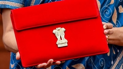 Union finance minister Nirmala Sitharaman carrying the Budget tablet. (ANI file photo) Union finance minister Nirmala Sitharaman carrying the Budget tablet. (ANI file photo)