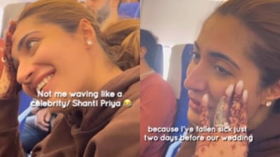 Bride-to-be surprised mid-flight with fiancé’s heartfelt announcement. (Instagram/thecisterco) Bride-to-be surprised mid-flight with fiancé’s heartfelt announcement. (Instagram/thecisterco)