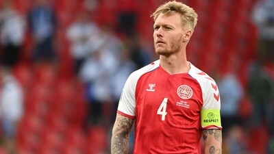 Denmark captain Simon Kjaer has announced his retirement despite offers to continue playing (REUTERS)