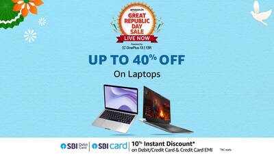 Save big on laptops during the Amazon Great Republic Day Sale! Prime members enjoy exclusive discounts of up to 40%. Save big on laptops during the Amazon Great Republic Day Sale! Prime members enjoy exclusive discounts of up to 40%.