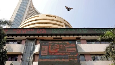 Bombay Stock Exchange (BSE) benchmark Sensex tanked by 1,048.90 points to close at 76,330. (Niharika Kulkarni/Reuters)
