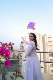 Actor Karishma Tanna celebrating the festival of Sankranti