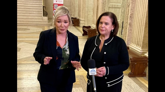 The Northern Ireland First Minister, left, was asked whether the DUP move could destabilise the powersharing executive in Belfast (David Young/PA)