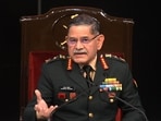 Army Chief General Upendra Dwivedi during a press conference in New Delhi, India, on Monday, January 13.