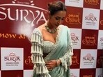Malaika Arora wore a saree to a store launch recently. (Instagram/ bollywood_allure) Malaika Arora wore a saree to a store launch recently. (Instagram/ bollywood_allure)
