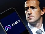 This photo illustration shows an image of Mark Zuckerberg, CEO of Meta, and an image of the Meta logo. This photo illustration shows an image of Mark Zuckerberg, CEO of Meta, and an image of the Meta logo.