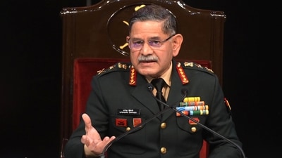 Army Chief General Upendra Dwivedi during a press conference in New Delhi, India, on Monday, January 13. (Hindustan Times) Army Chief General Upendra Dwivedi during a press conference in New Delhi, India, on Monday, January 13. (Hindustan Times)