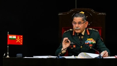 Chief of Army Staff General Upendra Dwivedi addresses the annual press conference, ahead of the 77th Army Day in New Delhi, Monday. Chief of Army Staff General Upendra Dwivedi addresses the annual press conference, ahead of the 77th Army Day in New Delhi, Monday.