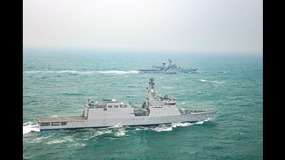 New Delhi: The bilateral Naval exercise between India and Sri Lanka, SLINEX 24 (Sri Lanka - India Exercise 2024) was conducted from 17 - 20 Dec 24 at Visakhapatnam under the aegis of the Eastern Naval Command in two phases. (PTI Photo) (PTI) New Delhi: The bilateral Naval exercise between India and Sri Lanka, SLINEX 24 (Sri Lanka - India Exercise 2024) was conducted from 17 - 20 Dec 24 at Visakhapatnam under the aegis of the Eastern Naval Command in two phases. (PTI Photo) (PTI)