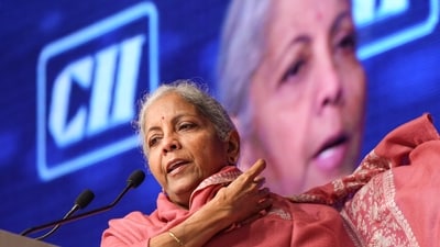 Union Budget 2025: Finance Minister Nirmala Sitharaman addresses a gathering during the CII Global Economic Policy Forum 2024, in New Delhi, Wednesday, Dec. 11, 2024. (Shahbaz Khan/PTI) Union Budget 2025: Finance Minister Nirmala Sitharaman addresses a gathering during the CII Global Economic Policy Forum 2024, in New Delhi, Wednesday, Dec. 11, 2024. (Shahbaz Khan/PTI)