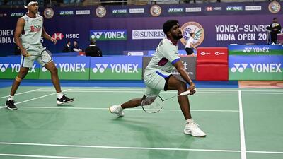 Satwik-Chirag beat Malaysian duo Man Wei Chong and Kai Wun Tee 23-21, 19-21, 21-16 in the first round of the India Open. (BAI)
