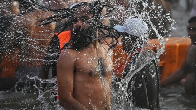 Early in the morning, seers and Naga Sadhus assembled at Sangam for the sacred plunge. Mahakumbh's first Amrit Snan is unique in many ways. (HT photo/Deepak Gupta) Early in the morning, seers and Naga Sadhus assembled at Sangam for the sacred plunge. Mahakumbh's first Amrit Snan is unique in many ways. (HT photo/Deepak Gupta)