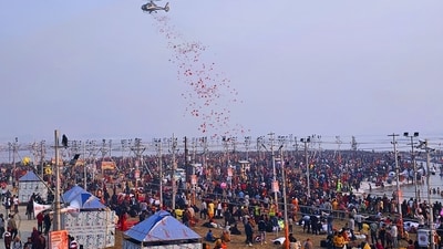 69,000 LED lights, 2,750 crowd-monitoring cameras, and round-the-clock Integrated Command and Control Centre (ICCC) monitoring have all been installed by the state government for the occasion. (HT photo/Deepak Gupta) 69,000 LED lights, 2,750 crowd-monitoring cameras, and round-the-clock Integrated Command and Control Centre (ICCC) monitoring have all been installed by the state government for the occasion. (HT photo/Deepak Gupta)