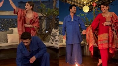 Kriti Kharbanda and Pulkit Samrat's first Lohri together after marriage. Kriti Kharbanda and Pulkit Samrat's first Lohri together after marriage.
