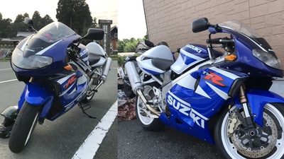 The wife of the bike’s owner reported the theft of their Suzuki TL1000R. (X/@chanmn__12,) The wife of the bike’s owner reported the theft of their Suzuki TL1000R. (X/@chanmn__12,)