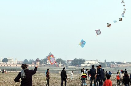 A man flies multiple kites on a string during the Makar Sankranti in Agra. (File Photo/ ANI) A man flies multiple kites on a string during the Makar Sankranti in Agra. (File Photo/ ANI)