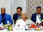 Budget 2025: Union Finance Minister Nirmala Sitharaman chairs a meeting on Pre-Budget Consultation with states and union territories (with legislature) for the forthcoming Union Budget 2025-26, in Jaisalmer