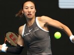 China's Zheng Qinwen hits a return against Germany's Laura Siegemund during their women's singles match on day four of the Australian Open China's Zheng Qinwen hits a return against Germany's Laura Siegemund during their women's singles match on day four of the Australian Open