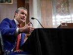 Pete Hegseth, President-elect Donald Trump's nominee for Secretary of Defense, speaks during a Senate Armed Services confirmation hearing on Capitol Hill on January 14, 2025 in Washington, DC. Pete Hegseth, President-elect Donald Trump's nominee for Secretary of Defense, speaks during a Senate Armed Services confirmation hearing on Capitol Hill on January 14, 2025 in Washington, DC.
