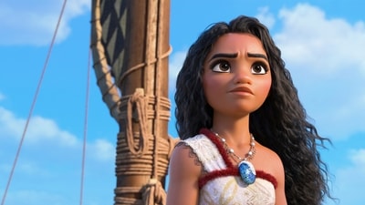 This image released by Disney shows the character Moana, voiced by Auli'i Cravalho, in a scene from "Moana 2." (Disney via AP) (AP) This image released by Disney shows the character Moana, voiced by Auli'i Cravalho, in a scene from "Moana 2." (Disney via AP) (AP)