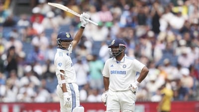 Yashasvi Jaiswal and Rishabh Pant during a partnership vs Australia. (AFP) Yashasvi Jaiswal and Rishabh Pant during a partnership vs Australia. (AFP)