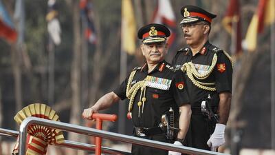 Chief of the Army Staff General Upendra Dwivedi inspects the Guard of Honour during the 77th Army Day Parade, at Khadki in Pune, on Wednesday (PTI) Chief of the Army Staff General Upendra Dwivedi inspects the Guard of Honour during the 77th Army Day Parade, at Khadki in Pune, on Wednesday (PTI)