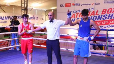 Enroute his title-winning run at the Nationals, Jamwal also defeated defending champion Thapa with a 5:0 unanimous decision in the semi-final Enroute his title-winning run at the Nationals, Jamwal also defeated defending champion Thapa with a 5:0 unanimous decision in the semi-final