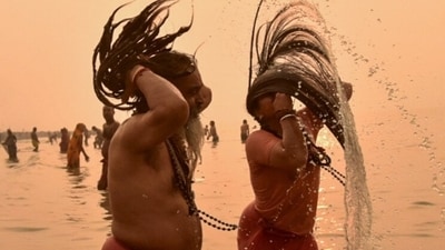 Saints take 'Punnya snan' (holy bath) on the occasion of 'Makar Sankranti' during the Gangasagar Mela 2025 in South 24 Pargana. The auspicious timing for the 'Shahi Snan' began at 6.58 am and will continued for 24 hours till Wednesday. (ANI) Saints take 'Punnya snan' (holy bath) on the occasion of 'Makar Sankranti' during the Gangasagar Mela 2025 in South 24 Pargana. The auspicious timing for the 'Shahi Snan' began at 6.58 am and will continued for 24 hours till Wednesday. (ANI)