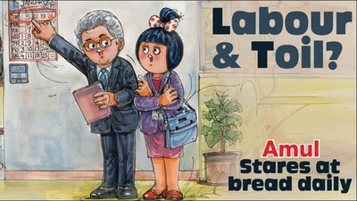 Amul shared a doodle about the ongoing 90-hour workweek debate. (X/@amul_coop) Amul shared a doodle about the ongoing 90-hour workweek debate. (X/@amul_coop)