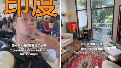 A Chinese man’s video on Rednote about India. (Screengrab (Rednote)) A Chinese man’s video on Rednote about India. (Screengrab (Rednote))