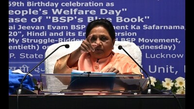 Mayawati dismissed the opposition INDIA coalition’s relevance in U.P. and beyond (HT Photo)