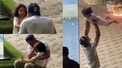 Ranbir Kapoor and Raha Kapoor during their playtime Ranbir Kapoor and Raha Kapoor during their playtime
