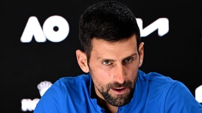 This hand out picture released by the Tennis Australia on January 15, 2025 shows Serbia's Novak Djokovic speaks at a press conference at the Australian Open tennis tournament in Melbourne (AFP) This hand out picture released by the Tennis Australia on January 15, 2025 shows Serbia's Novak Djokovic speaks at a press conference at the Australian Open tennis tournament in Melbourne (AFP)