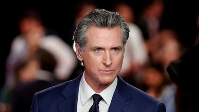 Gavin Newsom under fire for his bizarre shoulder shimmy dance while addressing LA fires (REUTERS/Marco Bello/File Photo) (REUTERS)