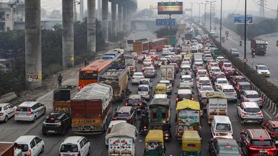 Vehicles in a traffic jam near Mukarba Chowk on Jan. 10 in New Delhi (PTI FILE) Vehicles in a traffic jam near Mukarba Chowk on Jan. 10 in New Delhi (PTI FILE)