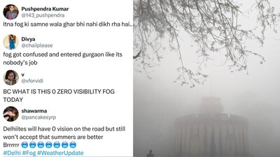 Delhiites react on X as visibility takes a dip in chilly Delhi NCR