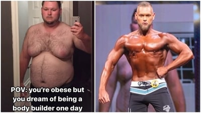 Jeffrey Jensen lost 73 kg to become a bodybuilder. Jeffrey Jensen lost 73 kg to become a bodybuilder.