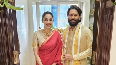 Sobhita Dhulipala and Naga Chaitanya celebrated their first Pongal after marriage. The two of them were seen in traditional attires for the special occasion. Sobhita Dhulipala and Naga Chaitanya celebrated their first Pongal after marriage. The two of them were seen in traditional attires for the special occasion.