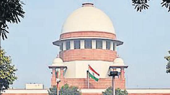 A view of the Supreme Court building in New Delhi on Tuesday. (ANI)
