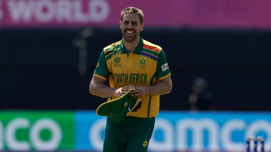 Anrich Nortje has not played international cricket since the T20 World Cup final (AP)