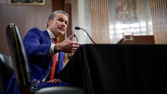 Pete Hegseth, President-elect Donald Trump's nominee for Secretary of Defense, speaks during a Senate Armed Services confirmation hearing on Capitol Hill on January 14, 2025 in Washington, DC. (Getty Images via AFP)