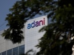 The logo of the Adani Group is seen on the facade of its Corporate House on the outskirts of Ahmedabad, India, November 21, 2024.