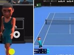 The animated avatars mirror the movements of the real-life player in the Australian Open's YouTube streaming. The animated avatars mirror the movements of the real-life player in the Australian Open's YouTube streaming.