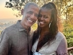 Former US president Barack Obama with wife Michelle Obama