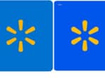 The old and new logos respectively of Walmart