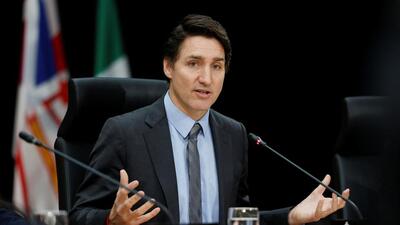 Canada's Prime Minister Justin Trudeau speaks during a meeting with provincial and territorial leaders in Ottawa, Ontario, Canada, on Wednesday. (REUTERS) Canada's Prime Minister Justin Trudeau speaks during a meeting with provincial and territorial leaders in Ottawa, Ontario, Canada, on Wednesday. (REUTERS)