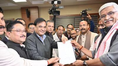 Dilip Saikia, 51, was first elected to the Lok Sabha in 2019. (X/himantabiswa)