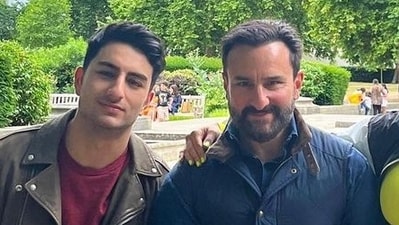Ibrahim Ali Khan and with father Saif Ali Khan. Ibrahim Ali Khan and with father Saif Ali Khan.