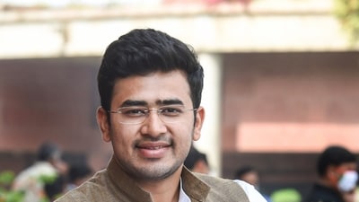 BJP MP Tejasvi Surya. (PTI Photo) BJP MP Tejasvi Surya. (PTI Photo)